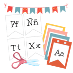 spanish alphabet banner craft with scissors free activity