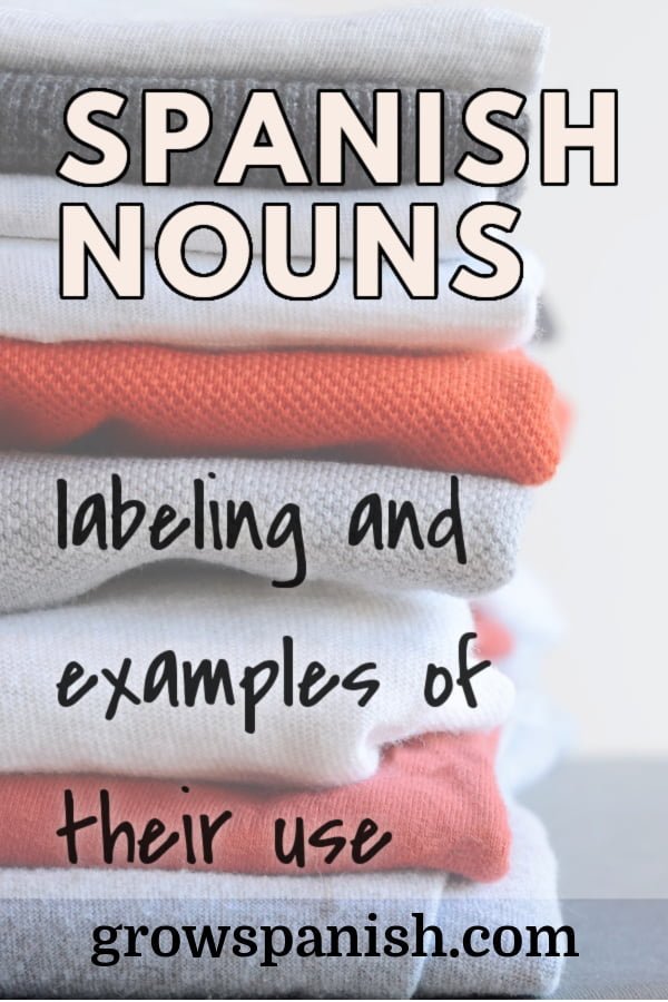 Spanish Nouns – Forms of Nouns and Examples